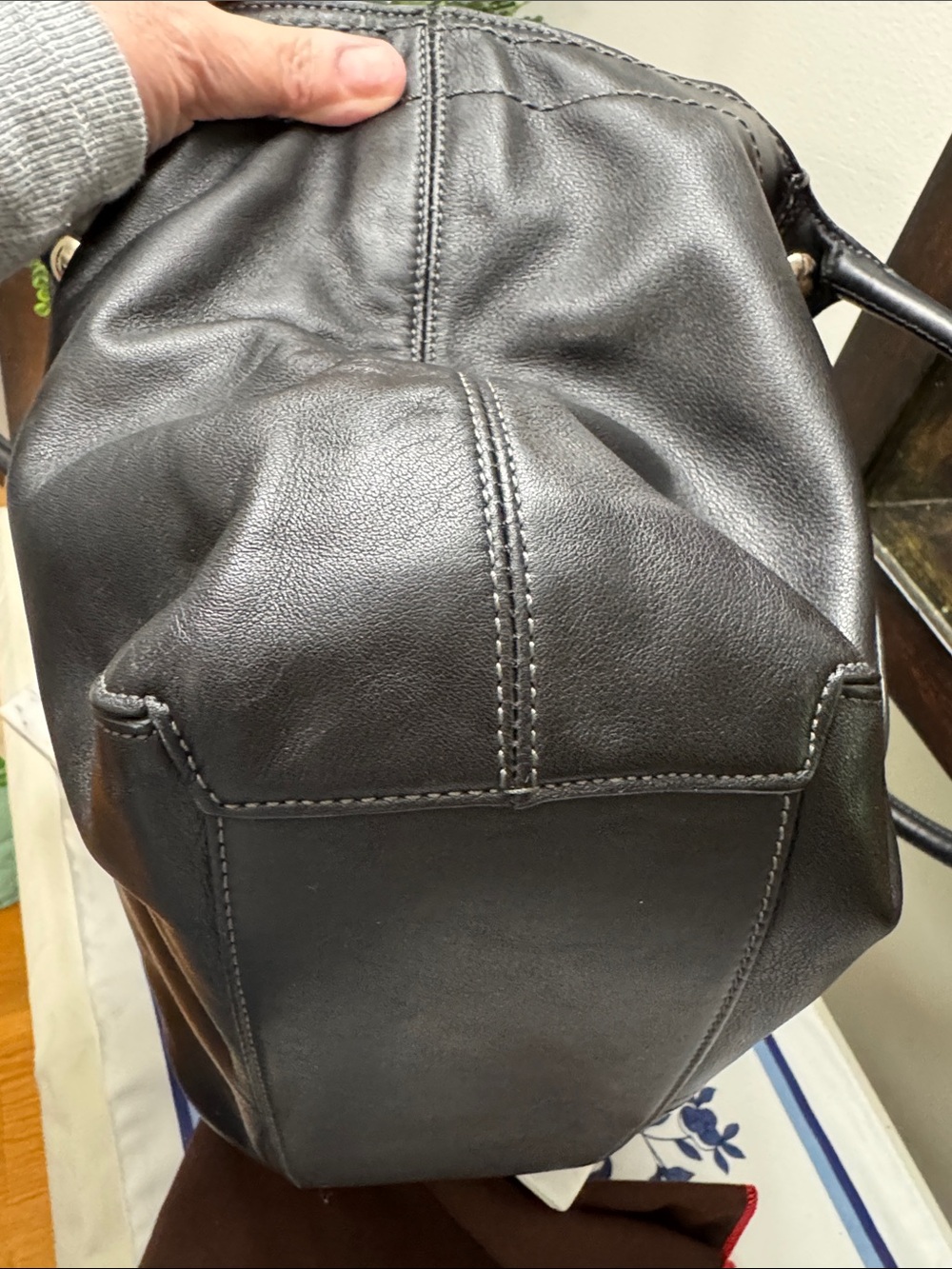 Coach Legacy Bleeker Black Leather Tote with Coach Tag - Picture 12 of 13